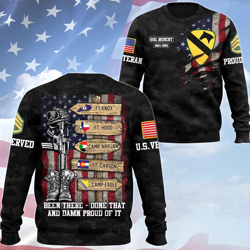 US Veteran World Tour Custom Division Branch Rank Location Personalized All Over Print Shirt For Veteran H2511 Trna