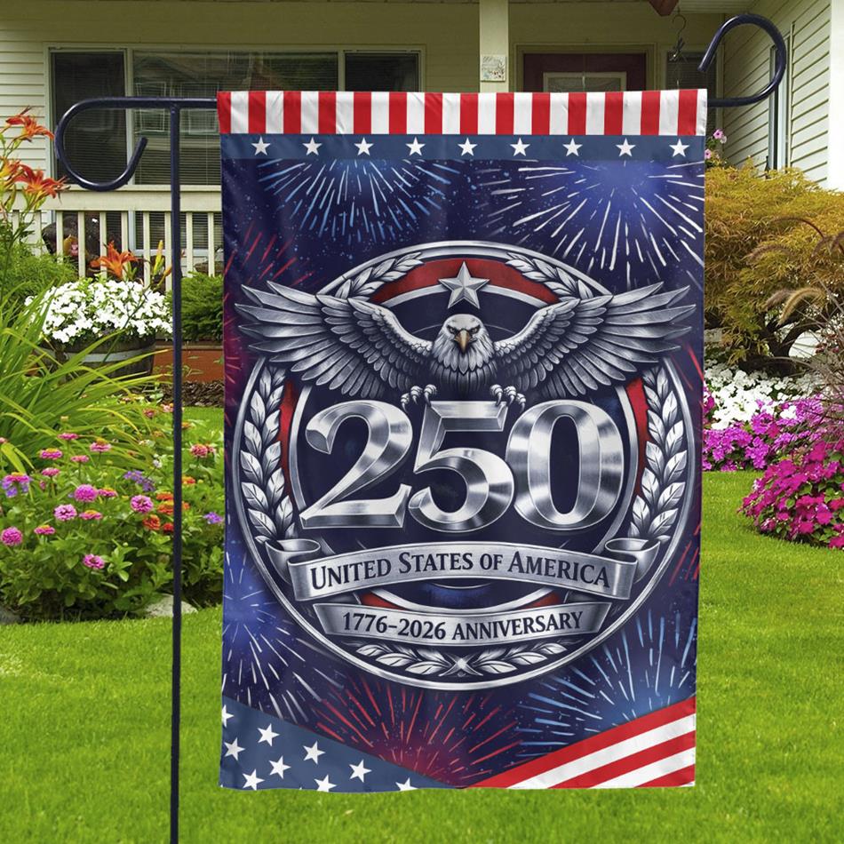 USA 250th Anniversary Of Freedom 1776-2026 250th Anniversary Semiquincentennial House Flag Vr2 H2511 Trna