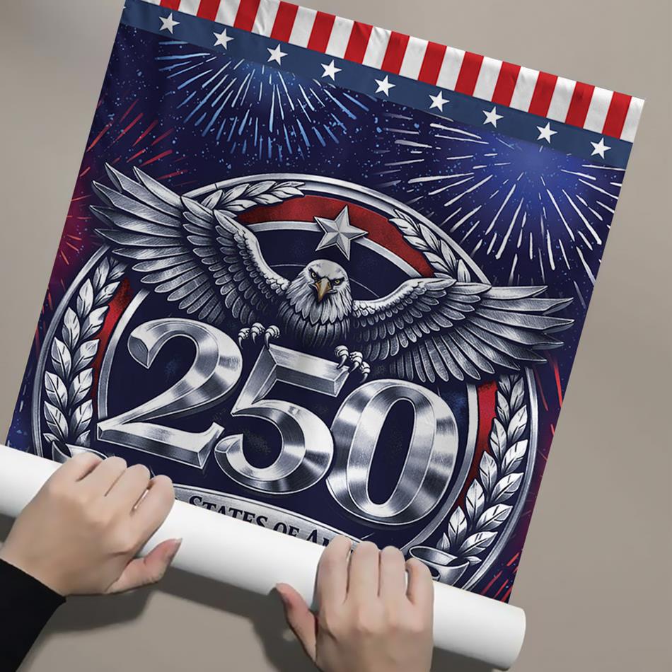 USA 250th Anniversary Of Freedom 1776-2026 250th Anniversary Semiquincentennial House Flag Vr2 H2511 Trna