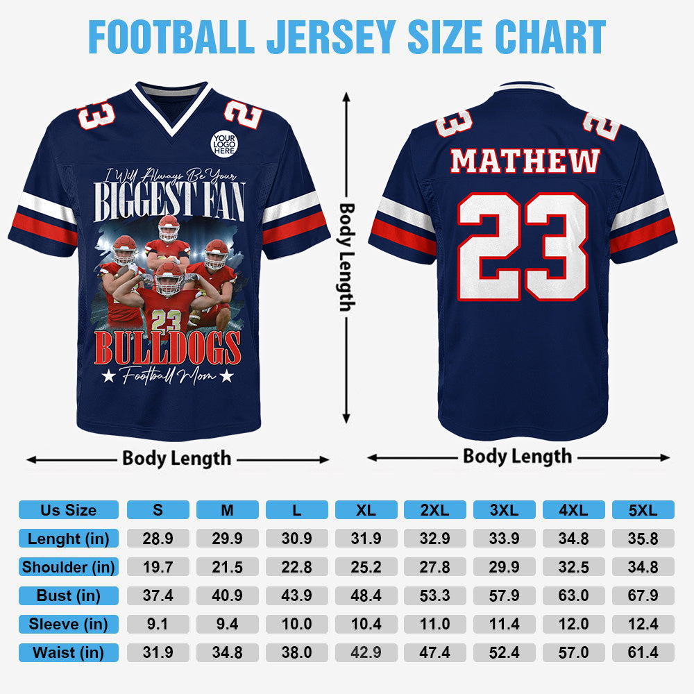 Custom Photo Football Game Day Football Jersey, Custom Team Name, Gift For Football Lovers, Gift For Football Player MI209 T24