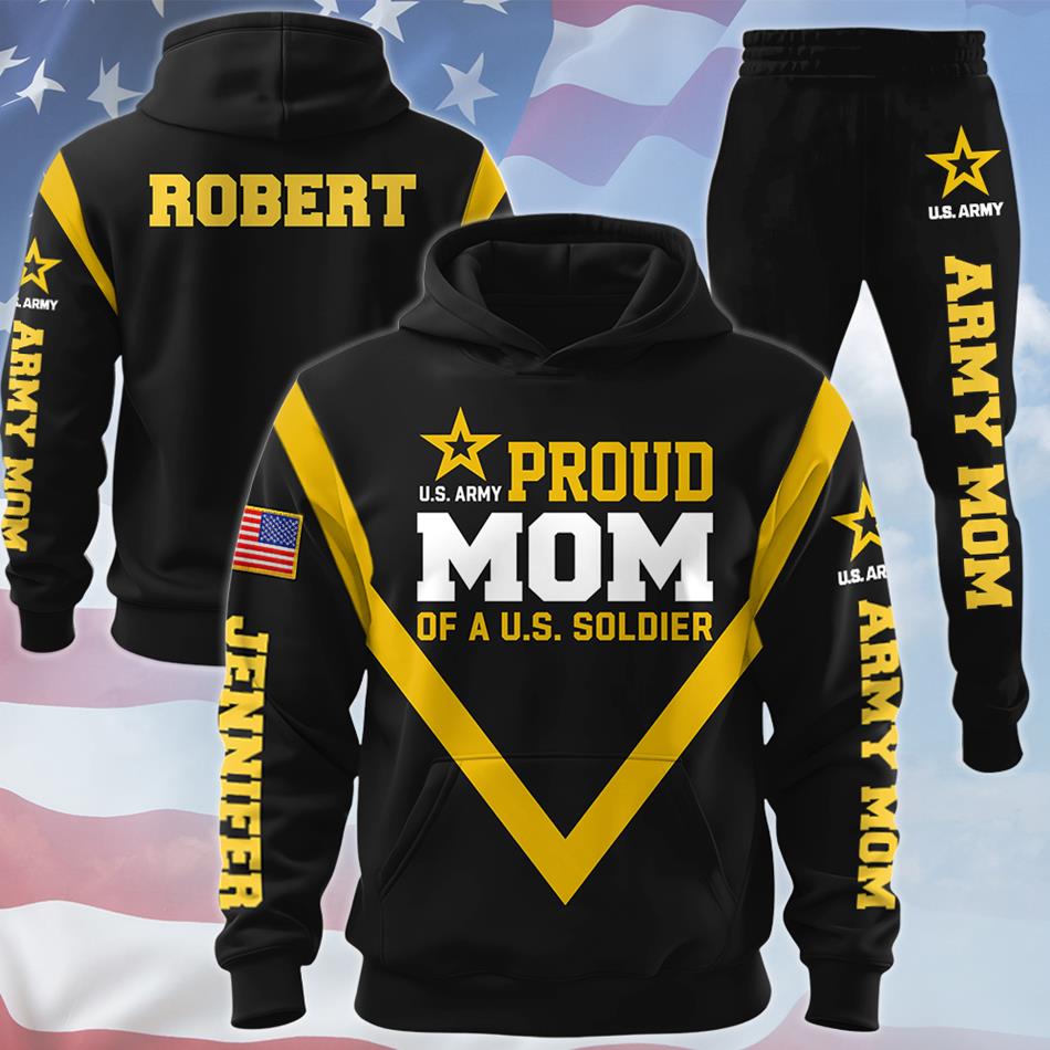 Proud Mom Of A US Soldier Custom All Over Print Shirt Pant Hoodie Gift For US Military Mom Dad Graduation Day Proud Shirt H2511 Trna