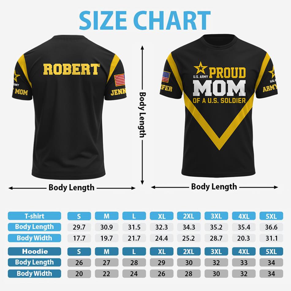 Proud Mom Of A US Soldier Custom All Over Print Shirt Pant Hoodie Gift For US Military Mom Dad Graduation Day Proud Shirt H2511 Trna