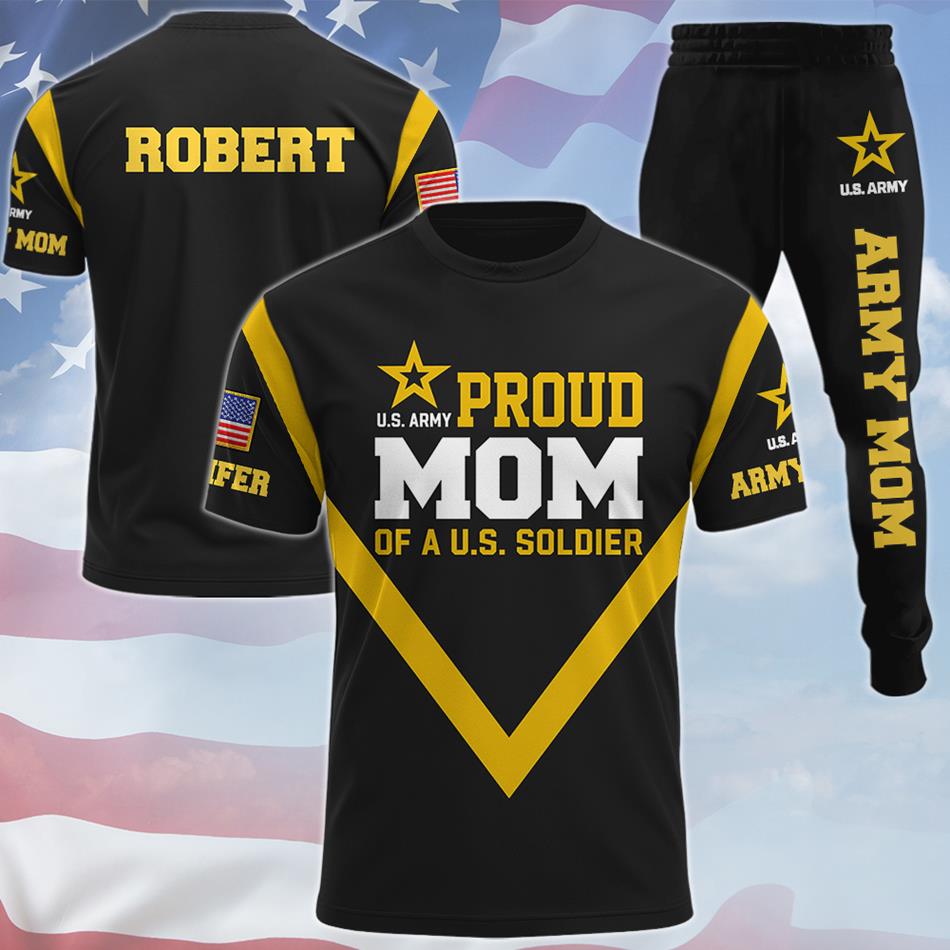 Proud Mom Of A US Soldier Custom All Over Print Shirt Pant Hoodie Gift For US Military Mom Dad Graduation Day Proud Shirt H2511 Trna
