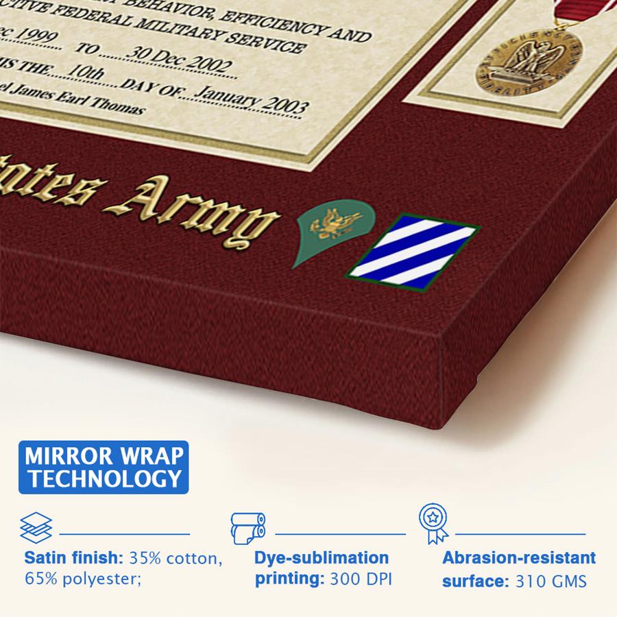 Custom Print Poster Canvas US Military Medal Certificate, Replacement Award Certificate Gift For Soldier Veteran H2511 Trna
