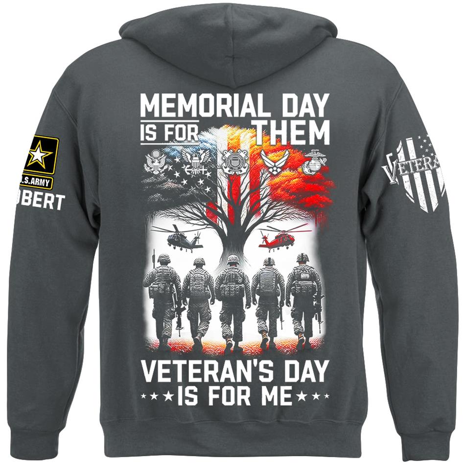 Retro Memorial Day Is For Them Veteran's Day Is For Me Custom Shirt For Veteran Memorial Day Shirt H2511 Trna