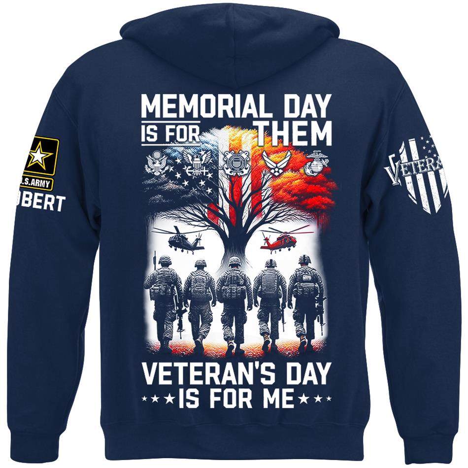 Retro Memorial Day Is For Them Veteran's Day Is For Me Custom Shirt For Veteran Memorial Day Shirt H2511 Trna