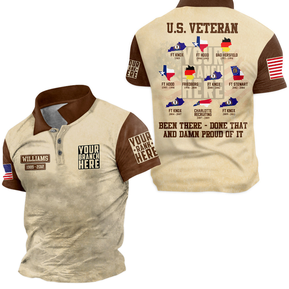 Vintage Shirt Been There Done That And Damn Proud Of It Personalized All Over Print Shirt For Veteran H2511
