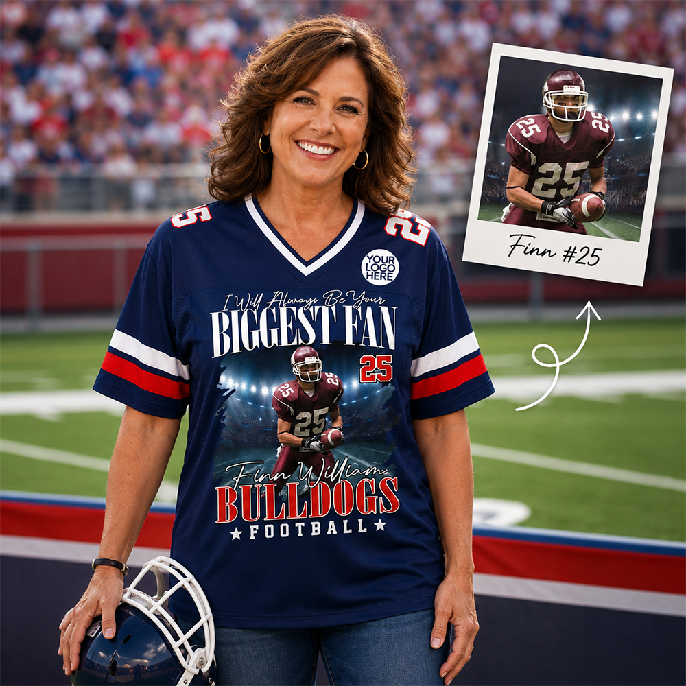 Personalized Football Game Day Football Jersey Custom Photo, Custom Team Name, Gift For Football Lovers, Gift For Football Player MI209 Hv01