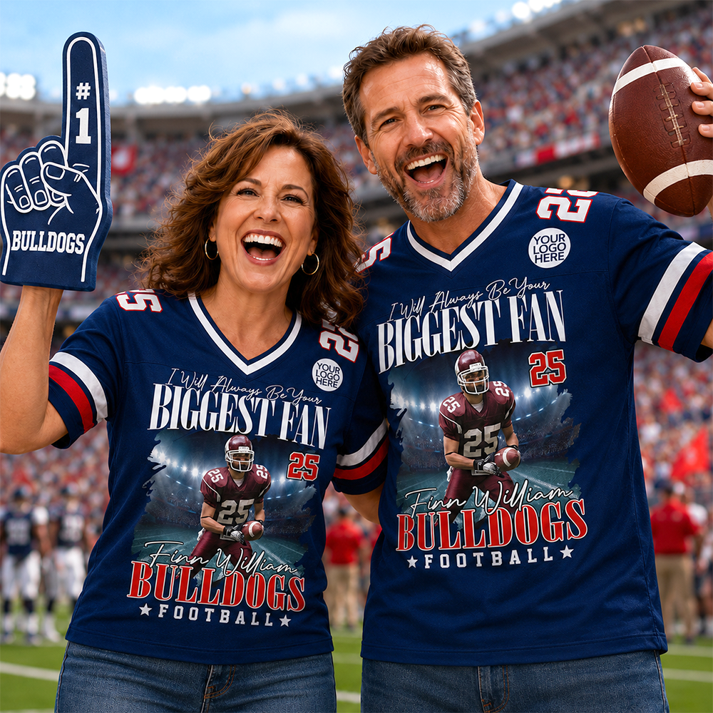 Personalized Football Game Day Football Jersey Custom Photo, Custom Team Name, Gift For Football Lovers, Gift For Football Player MI209 Hv01