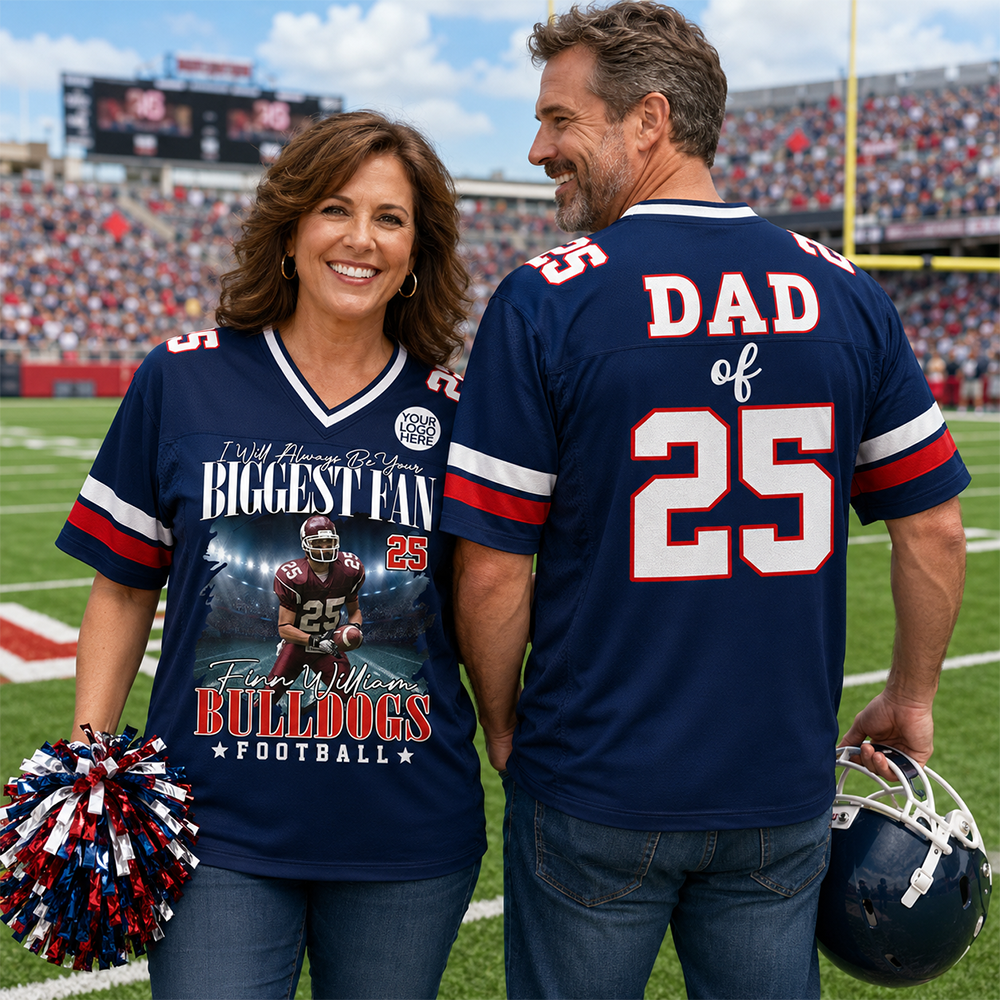 Personalized Football Game Day Football Jersey Custom Photo, Custom Team Name, Gift For Football Lovers, Gift For Football Player MI209 Hv01