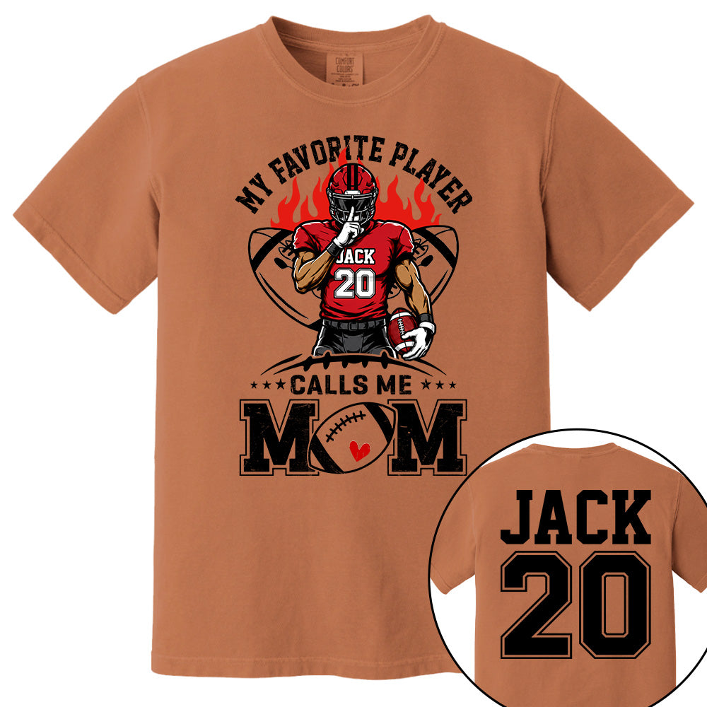 My Favorite Player Calls Me Mom All Over Print Shirt For Family Member Custom Shirt Gift For Football Player Na02 VH01