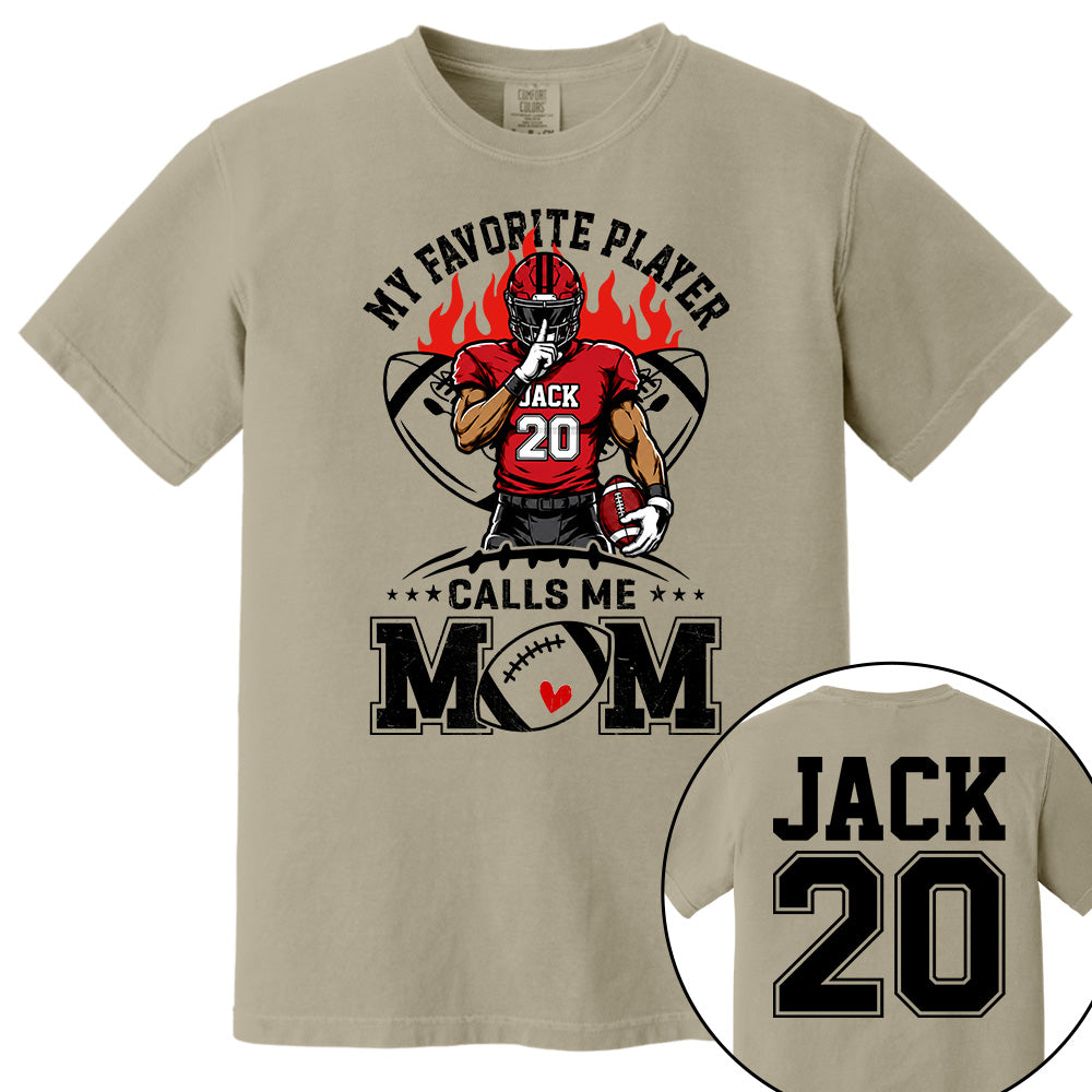 My Favorite Player Calls Me Mom All Over Print Shirt For Family Member Custom Shirt Gift For Football Player Na02 VH01
