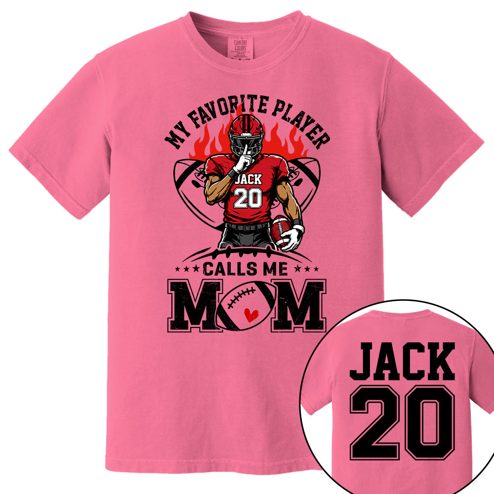 My Favorite Player Calls Me Mom All Over Print Shirt For Family Member Custom Shirt Gift For Football Player Na02 VH01