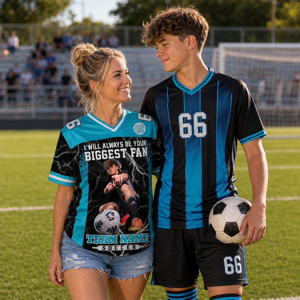 Custom Photo Soccer Mom Shirt Gift For Soccer Mama, Fall Soccer Season Shirt L0411 Hv01