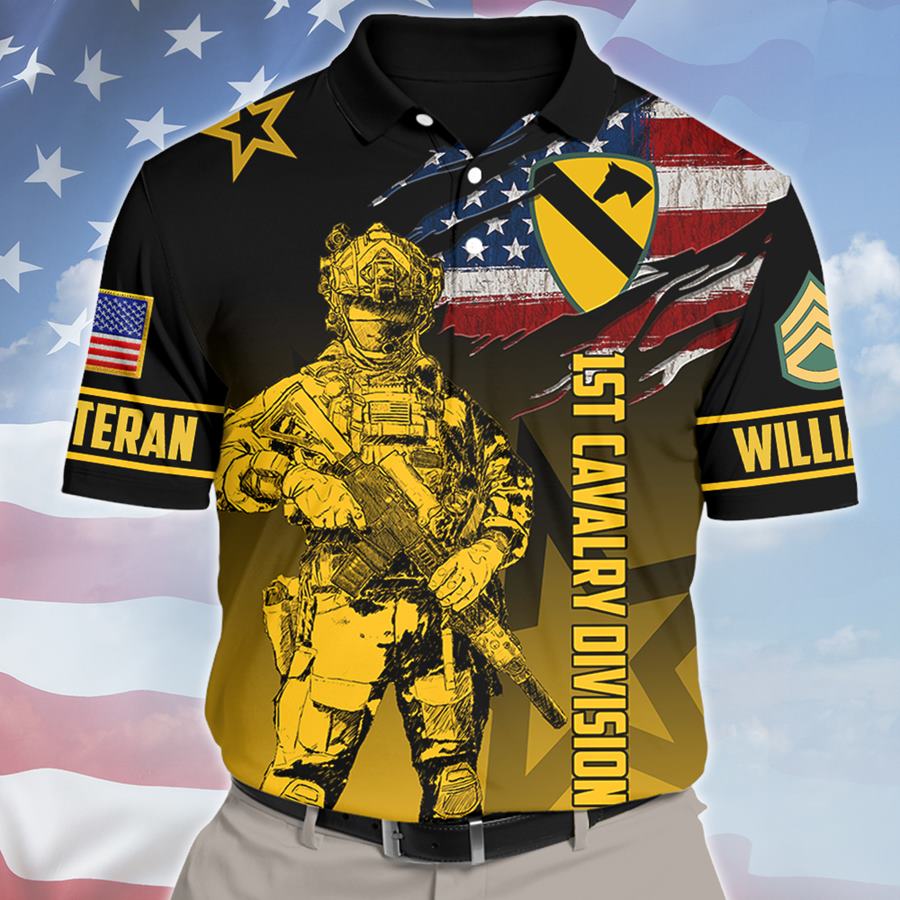 Custom 3D All Over Prints T-Shirt, Personalized Soldier Art, Name And Military Division Shirt For Veteran H2511 Trna