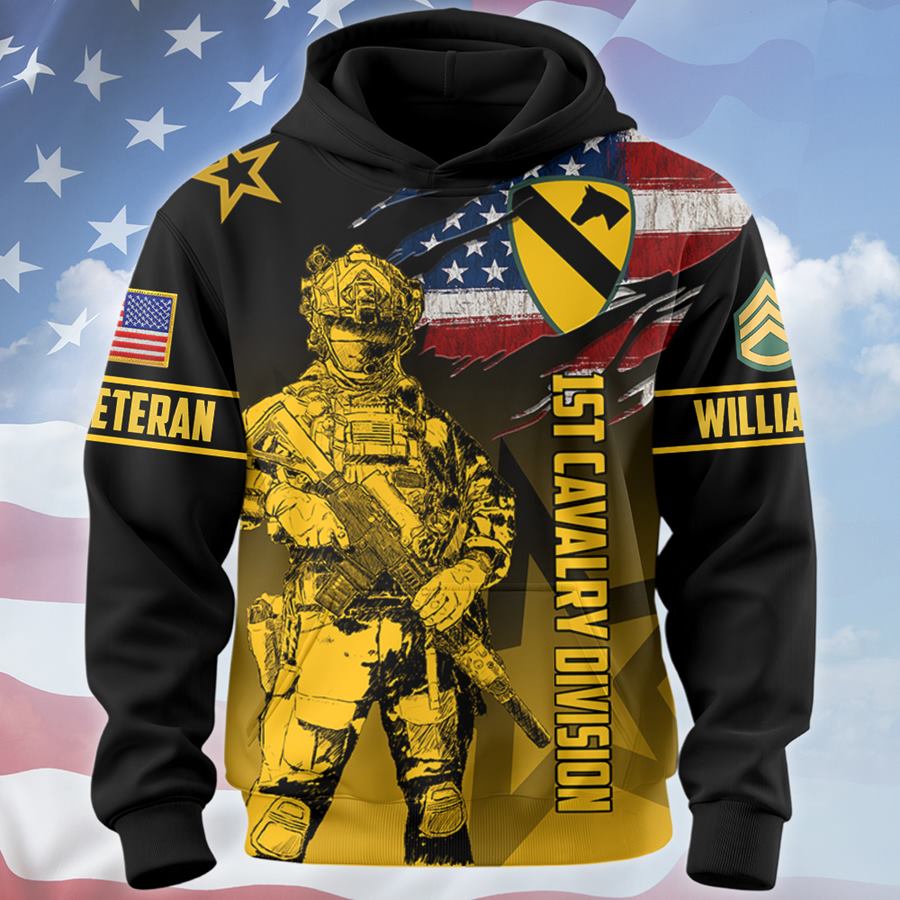 Custom 3D All Over Prints T-Shirt, Personalized Soldier Art, Name And Military Division Shirt For Veteran H2511 Trna