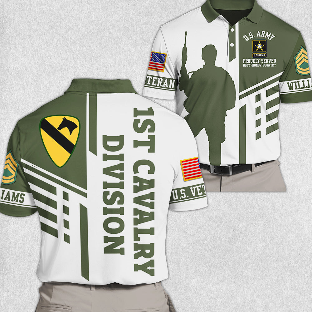 Custom Division Rank All Branches Of Service All Over Print Shirt For Soldier Veteran H2511