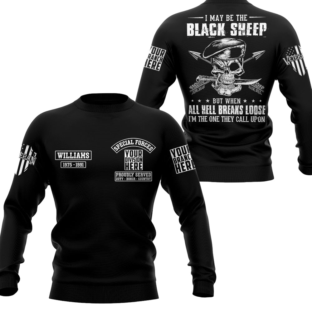 I May Be The Black Sheep Personalized All Over Print Shirt For Veteran   Design Tshirt H2511