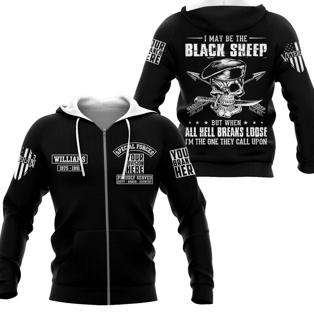 I May Be The Black Sheep Personalized All Over Print Shirt For Veteran   Design Tshirt H2511