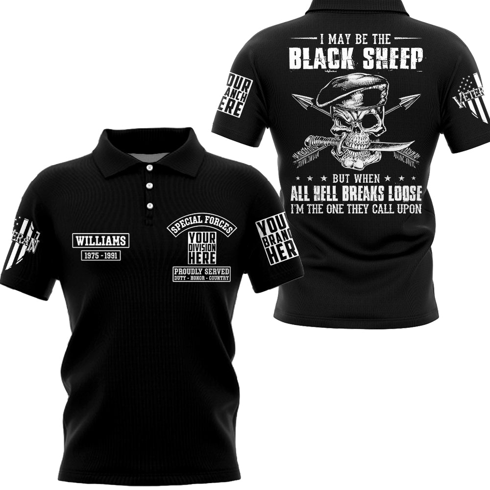 I May Be The Black Sheep Personalized All Over Print Shirt For Veteran   Design Tshirt H2511