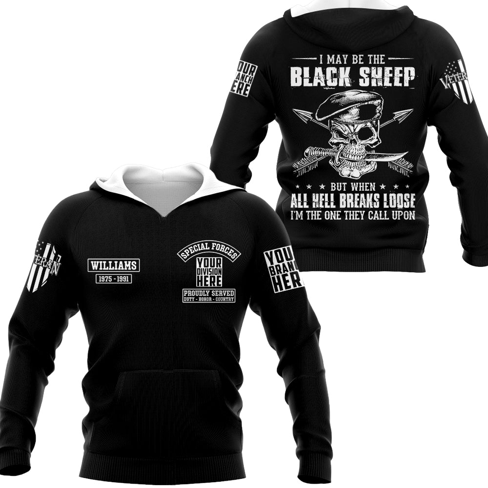 I May Be The Black Sheep Personalized All Over Print Shirt For Veteran   Design Tshirt H2511