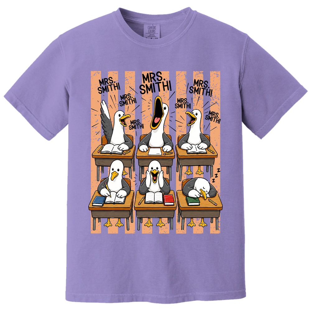 Mrs. Teacher My Class of Seagulls T-shirt For Teachers T24