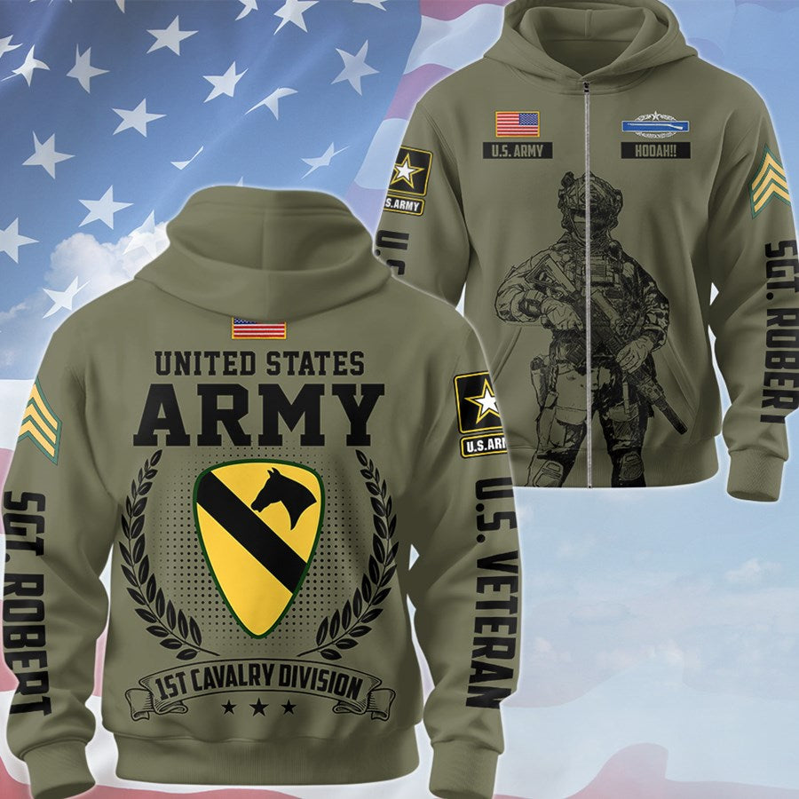 Custom Military Patches - Veteran All Over Print Shirt, Personalized Gift For Veteran Dad Grandpa H2511 Trna