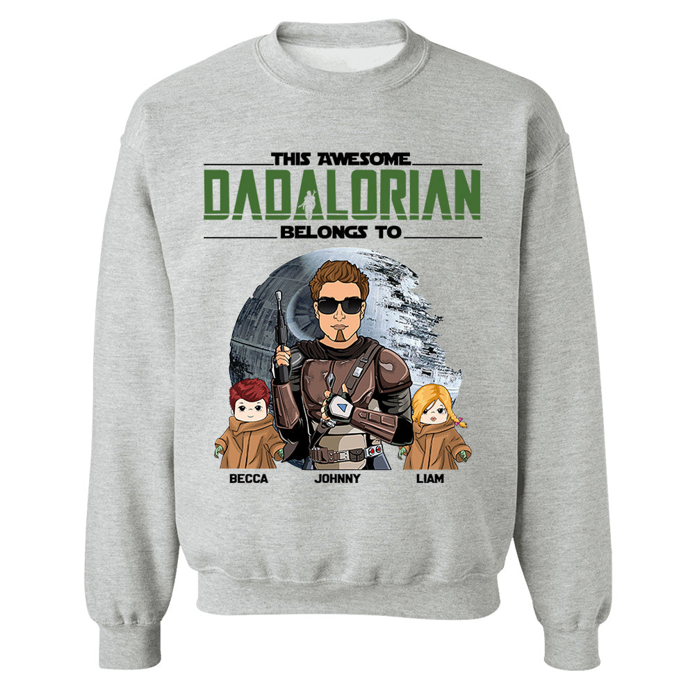 This Awesome Dadalorian Belongs To Personalized Shirt Gift For Dad - Father's Day & Birth Day Gift For Him Vr3