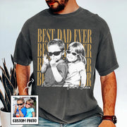 Pullover HoodieCustom Dad Vintage Photo Shirt Personalized Fathers Day Shirt With Kids Photo, Funny Dad Shirt, Best Dad Ever Shirt, New Dad Gift Vh01