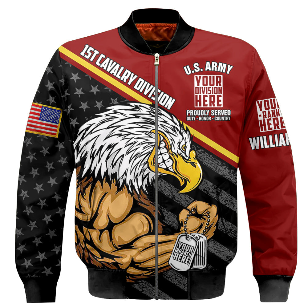 Proudly Served Duty Honor Country Bald Eagle Personalized All Over Print Shirt For Veteran H2511