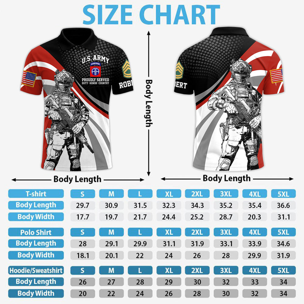 Personalized Proudly Served Soldier Division Rank All Over Print Shirt Hoodie For Soldier Veteran Patriot Shirt H2511 Trna