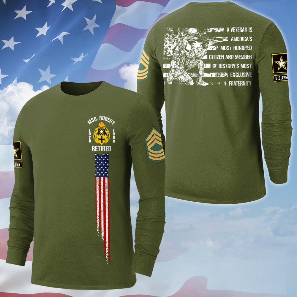A Veteran Is Ameria's Most Honored Citizen All Over Print Hoodie Gift For Soldier Veteran Custom Division Gift H2511 Do99