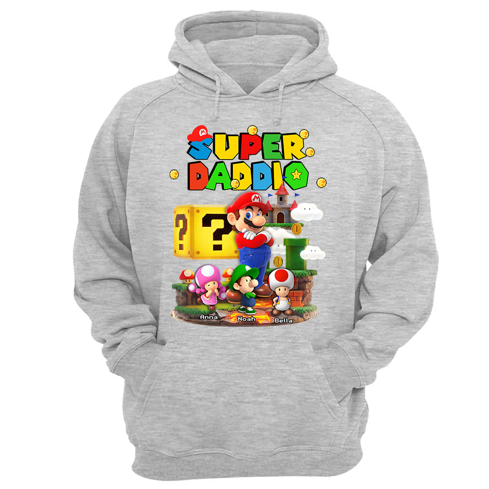 Best Dad Ever Super Daddio, Personalized Daddio Shirt Custom Kids Name, Gift For Dad, Gift For Father's Day MI209 TH23