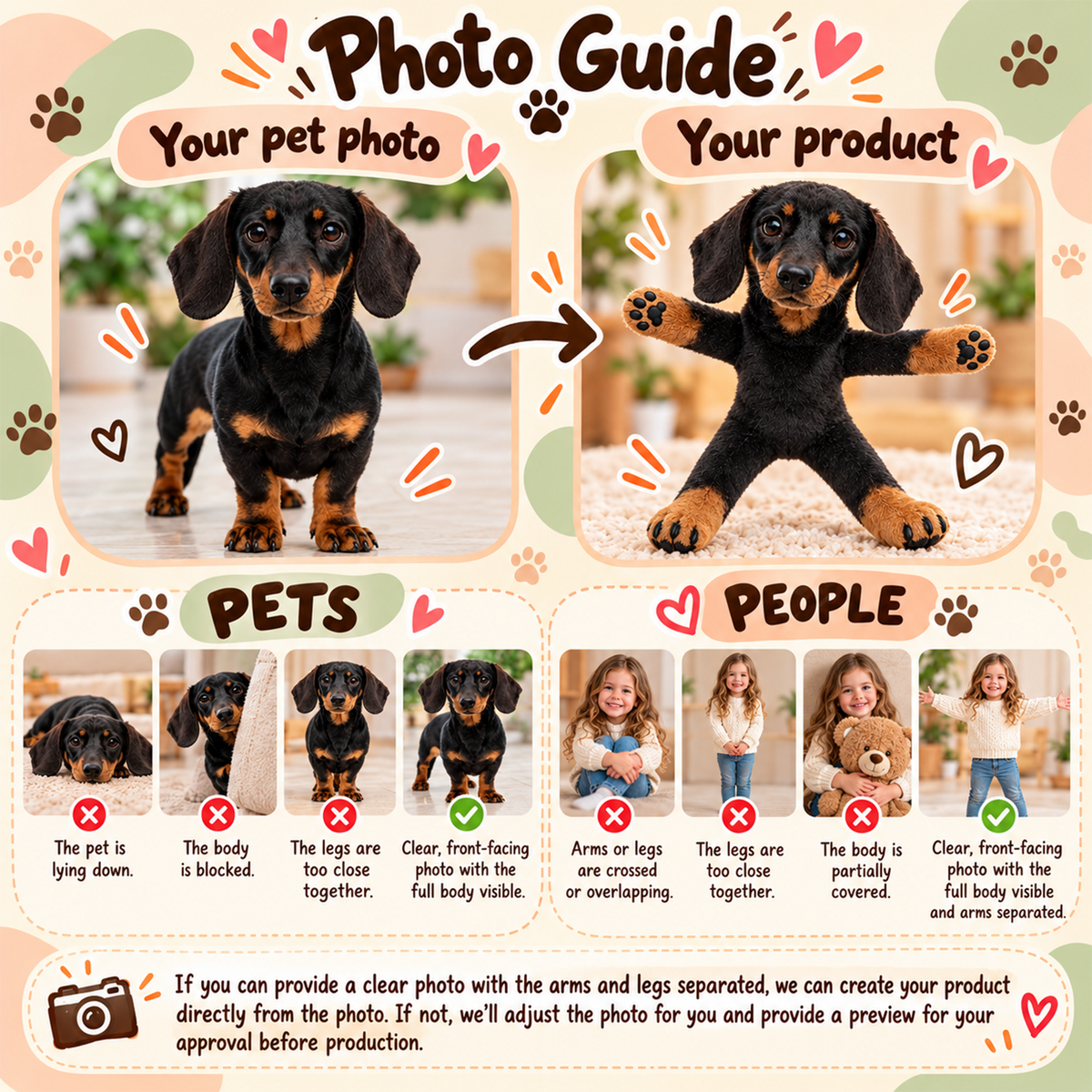 Personalized Dachshund Photo Pet Squishy Toy Poseable Plush Doll, Funny Gift For Dog Mom, Dad, Pet Lover T1807 T24 TL06