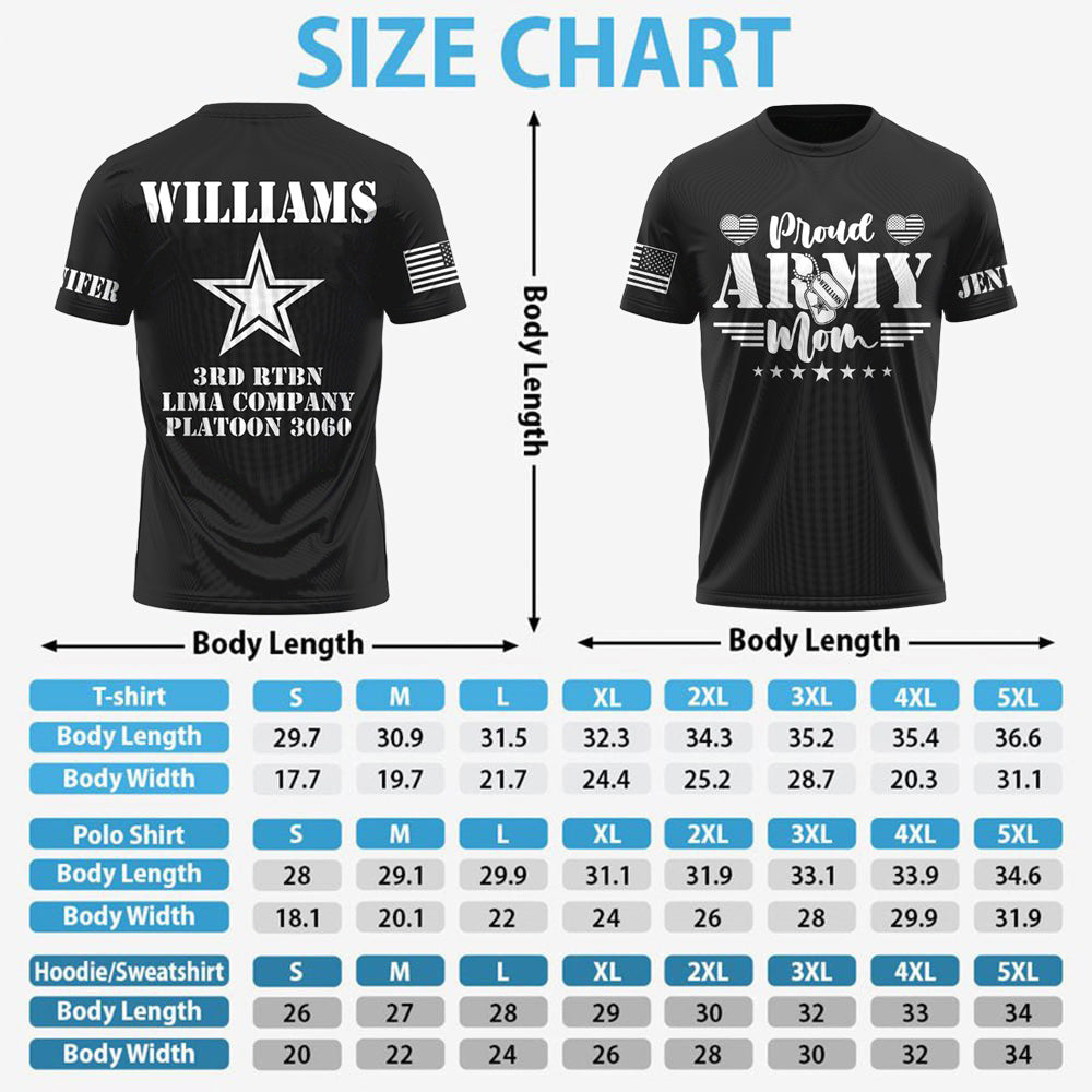 Proud Army Mom Dad Sister Family Members All Over Print Shirt Custom Recruit Training Unit Designation Shirt For Proud Military Family Graduate Shirt H2511