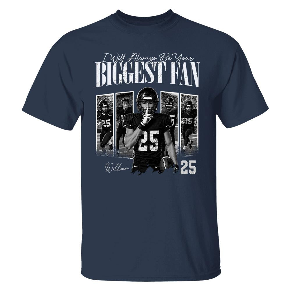 Custom Photo I'll Always Be Your Biggest Fan Football Mom Gift Idea L0411