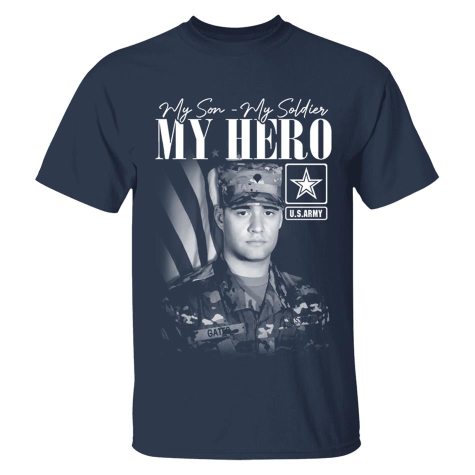 My Son My Soldier My Hero - Washed Tee Retro Bootleg Shirt For Proud Military Mom Dad Sister Family Member Proud Shirt H2511