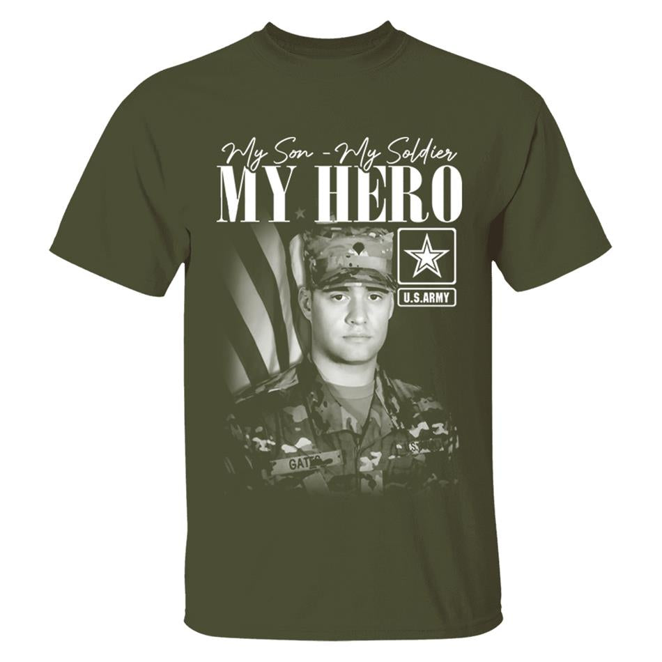 My Son My Soldier My Hero - Washed Tee Retro Bootleg Shirt For Proud Military Mom Dad Sister Family Member Proud Shirt H2511