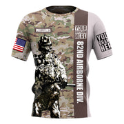 Custom Division Logo And Military Camouflage Personalized All Over Print Shirt For Veteran H2511