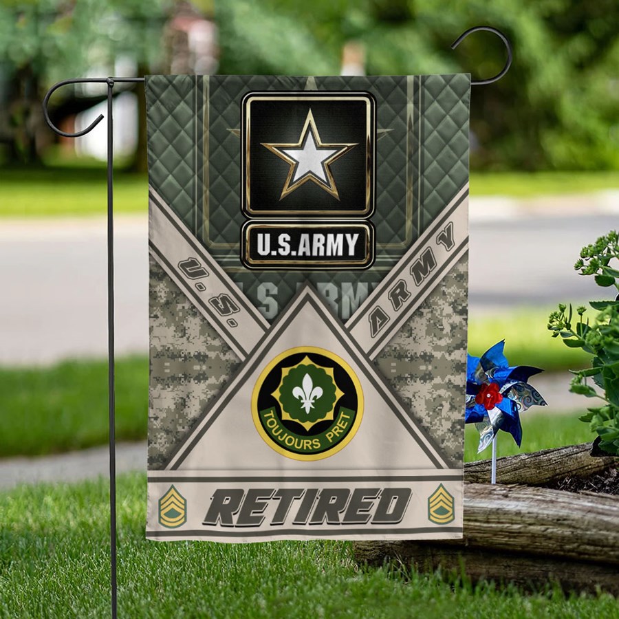 Custom Garden Flag House Flag Available To All Military Branches Veteran Gift H2511 Trna