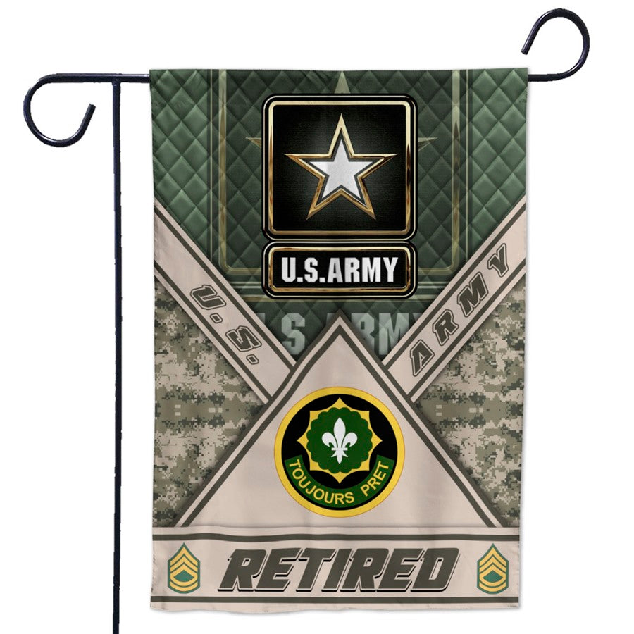 Custom Garden Flag House Flag Available To All Military Branches Veteran Gift H2511 Trna