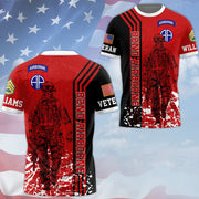 Custom 3D All Over Prints T-Shirt, Personalized Name And Military Division Shirt H2511 Trna