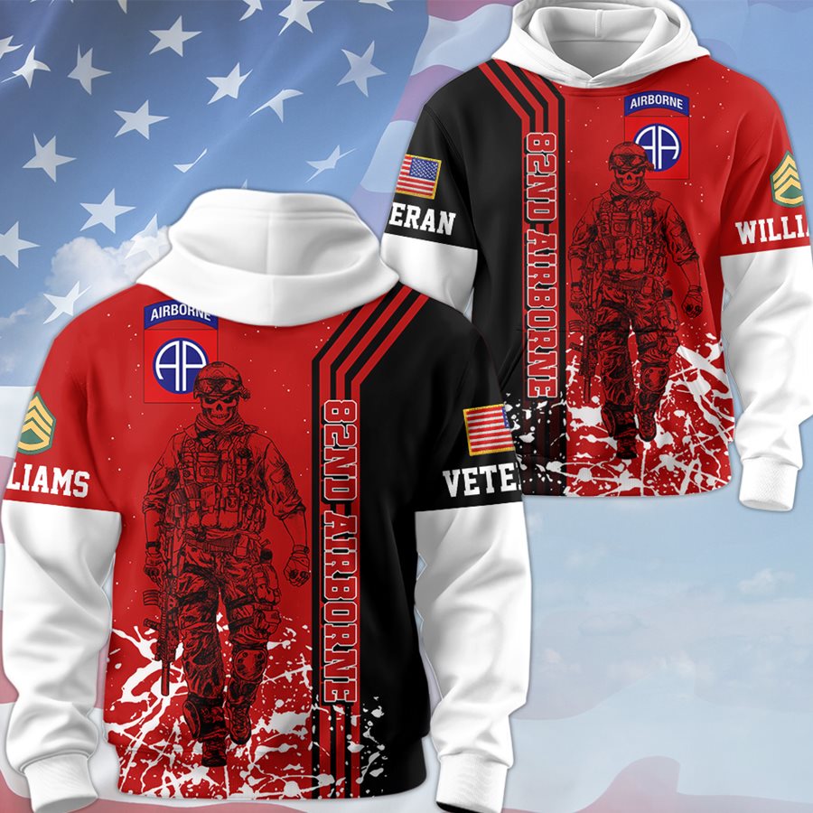 Custom 3D All Over Prints T-Shirt, Personalized Name And Military Division Shirt H2511 Trna