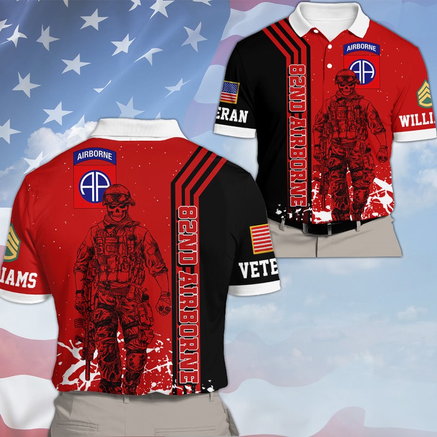 Custom 3D All Over Prints T-Shirt, Personalized Name And Military Division Shirt H2511 Trna