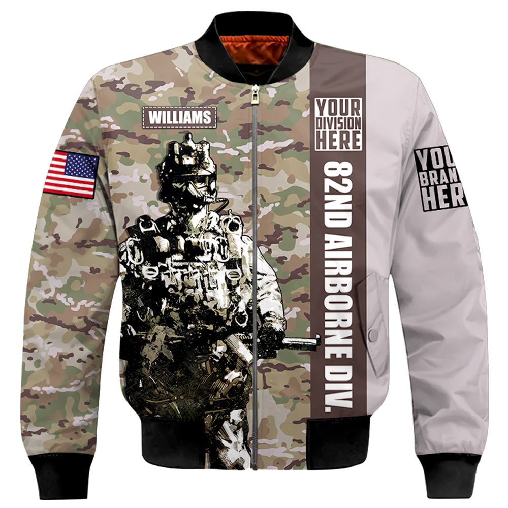 Custom Division Logo And Military Camouflage Personalized All Over Print Shirt For Veteran H2511