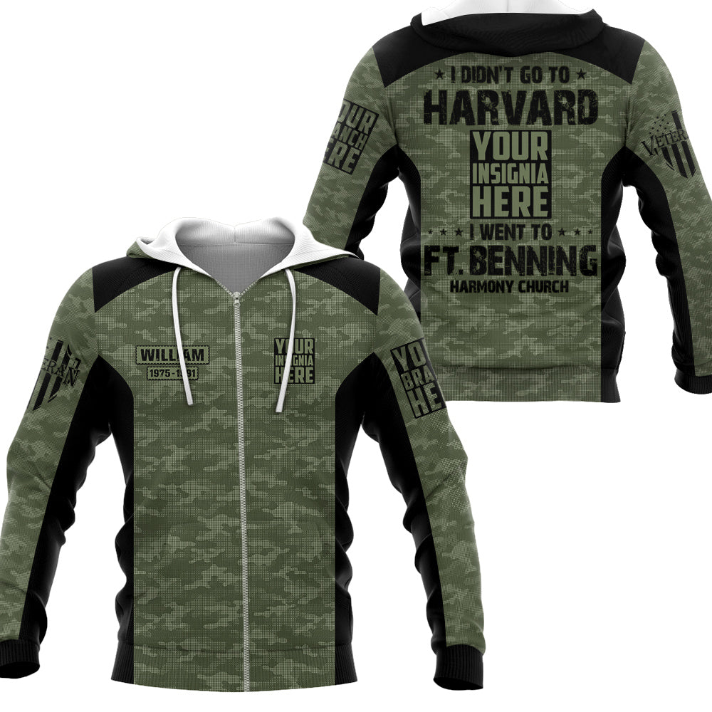 Shirt I Didn't Go To Harvard I Went To Military Base Personalized All Over Print Shirt For Veteran H2511