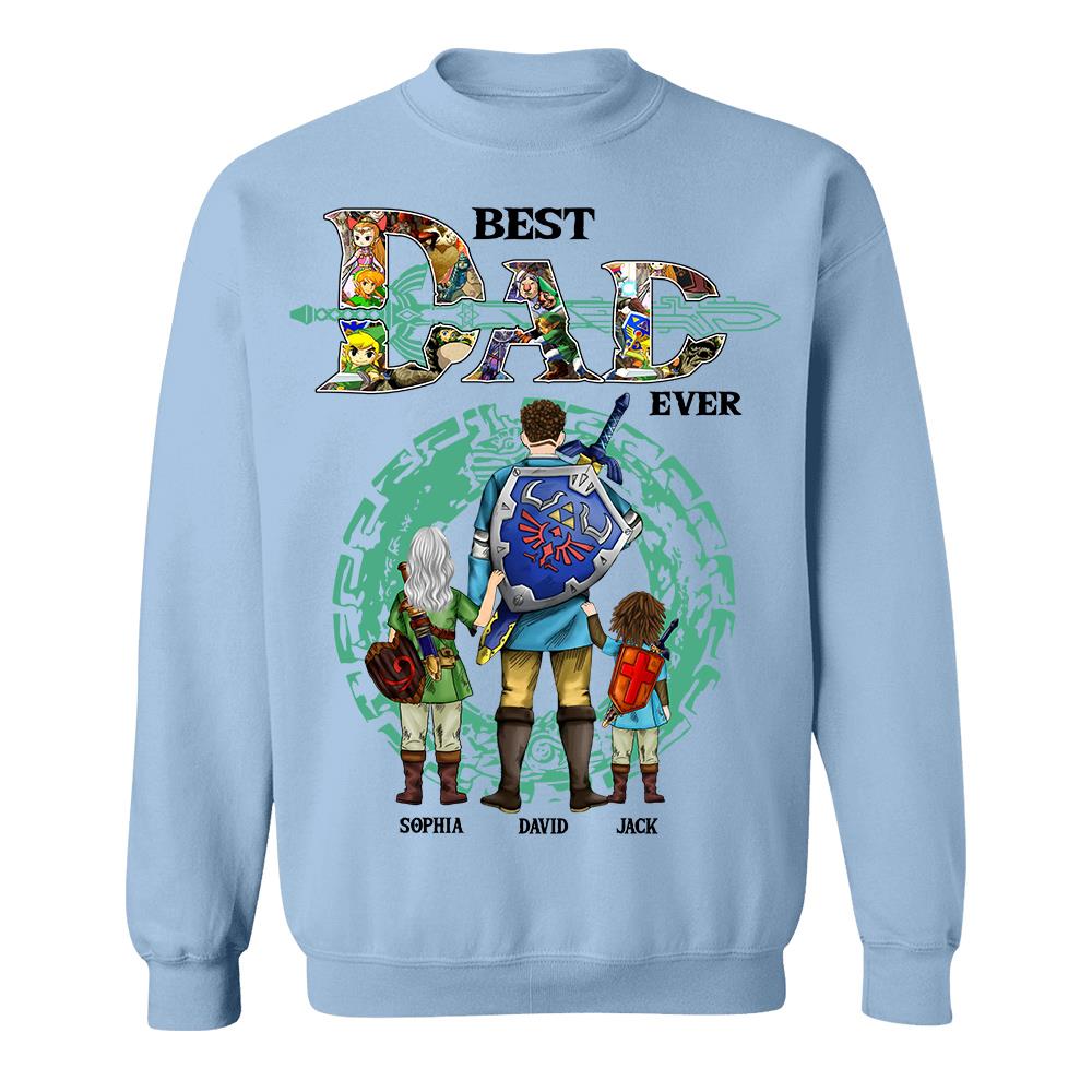 Best Dad Ever, Personalized The Legend Of Dad Shirt With Kids Name Custom, Gift For Dad, Gift For Grandpa, Best Gift For Father's Day MI209 Hv01