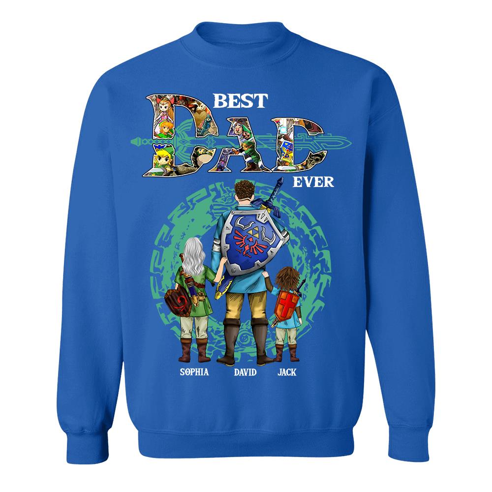 Best Dad Ever, Personalized The Legend Of Dad Shirt With Kids Name Custom, Gift For Dad, Gift For Grandpa, Best Gift For Father's Day MI209 Hv01