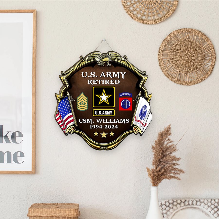 Custom Door Hanger For Veteran Available To All Military Branches Veteran Day Gift H2511 Trna