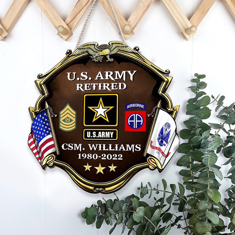 Custom Door Hanger For Veteran Available To All Military Branches Veteran Day Gift H2511 Trna